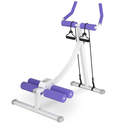 Home Gym Systems Ab Machine, Ab Workout Equipment, Adjustable Ab Trainer Machine for Abs Workout at Home Gym, Foldable, Knee Protection, Abdominal Trainer for Stomach