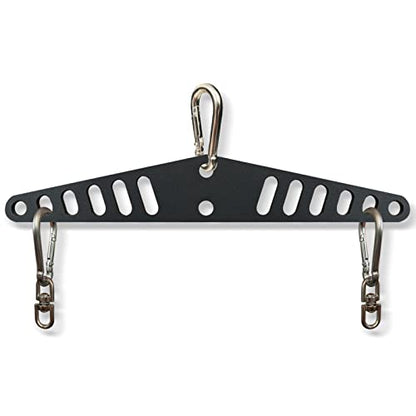 Multi-Grip LAT Pull Down Bar for Home Gym Fitness, Spreader Plate LAT Pulldown Attachments for Pulley System Cable Machine, Double to Single Cable Attachment Exercise Handle - color: Multi Hole Bar 1