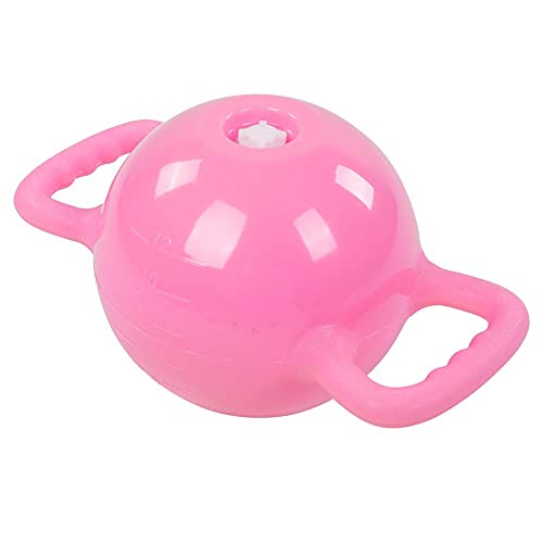 Water Filled Kettlebells, Adjustable Weight Fitness Equipment, Eco-Friendly PVC Kettlebell with Non-Slip Handle for Home Yoga Pilates Full Body Workout, 1.2-12 lb (Pink)