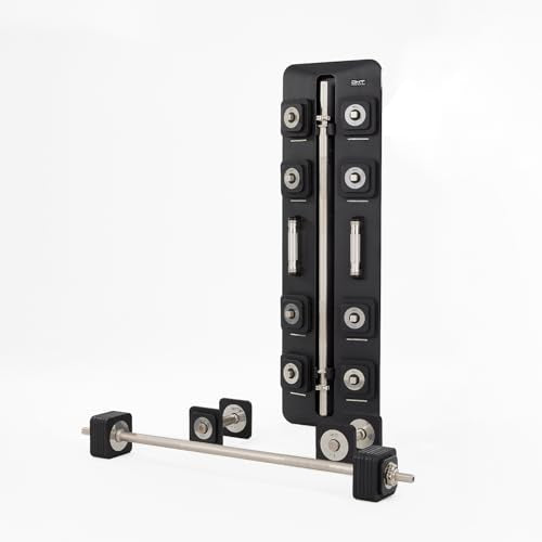 DHT Adjustable Dumbbells, Dumbbell Barbell Sets with Rack, Free Weights Dumbbells Set All-Purpose Fitness, Anti-Rolling, Weights Set for Home, Gym, Office, Wall-Mounted, 2.2-50 lbs, 1 Set / 2 in 1 - color: Black