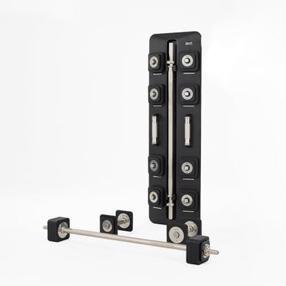 DHT Adjustable Dumbbells, Dumbbell Barbell Sets with Rack, Free Weights Dumbbells Set All-Purpose Fitness, Anti-Rolling, Weights Set for Home, Gym, Office, Wall-Mounted, 2.2-50 lbs, 1 Set / 2 in 1 - color: Black