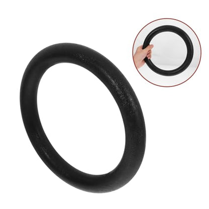 STOBOK 2PCS Gymnastic Rings with Adjustable Straps Replacement Fitness Rings for Outdoor Strength and Bodyweight Training Cross Training Workouts Black