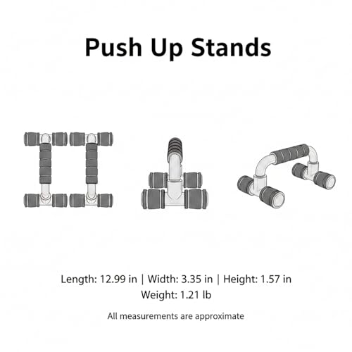 Push Up Stands for Home Workout, TPE Handles Increase Range of Motion, Compact Strength Training Equipment for Chest and Triceps (1 PC) - color: Red