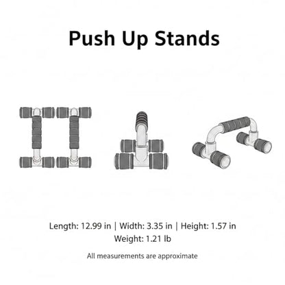 Push Up Stands for Home Workout, TPE Handles Increase Range of Motion, Compact Strength Training Equipment for Chest and Triceps (1 PC) - color: Red
