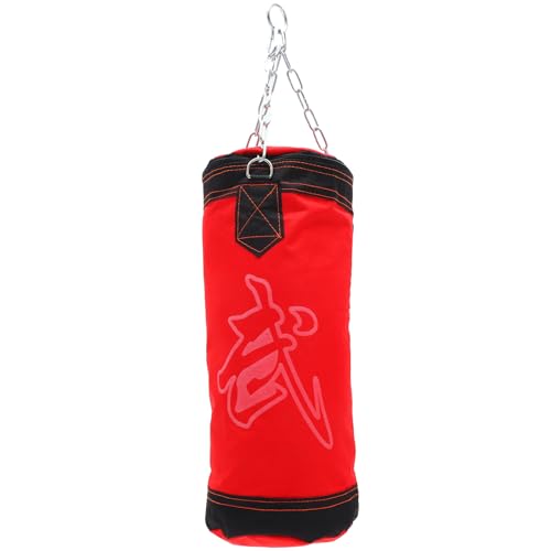 BESTonZON Boxing Sandbag Heavy Bag Thickened Red Empty Hanging Punching Bag for Fitness Karate Workout Training Adult Martial Arts