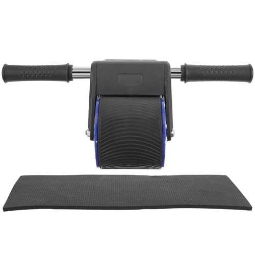 Zerodeko Automatic Rebound Two-wheel Abdominal Muscle Roller with Pad Mute Core Workout Equipment for Indoor Ab Training Home Fitness for Deep Muscle Stretch and Multi-method Exercise