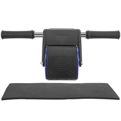 Zerodeko Automatic Rebound Two-wheel Abdominal Muscle Roller with Pad Mute Core Workout Equipment for Indoor Ab Training Home Fitness for Deep Muscle Stretch and Multi-method Exercise