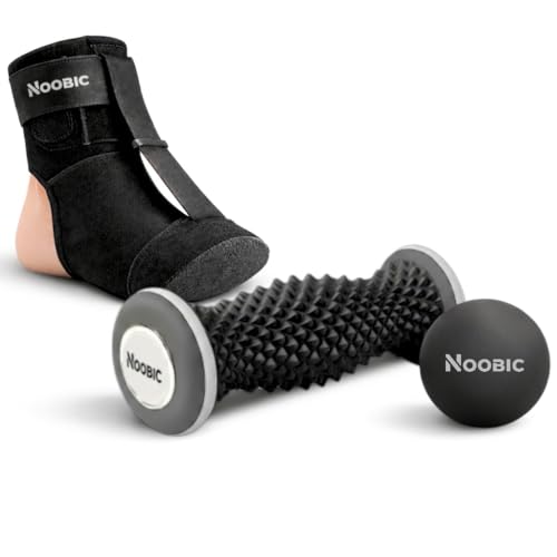 Plantar Fasciitis Night Splint, Foot Roller & Lacrosse Ball for Tension Relief, Foot Pain Relief Heel Spur, Arch Pain, Achilles Tendonitis, Comfortable and Gentle Foot Brace Men and Women (L)