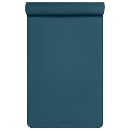 Retrospec Zuma Yoga Mat 6mm Thick Non-Slip TPE Exercise Mat | Cushioned Workout Mat for Yoga Pilates and Home Stretching | 72 x 24 with Carrying Strap