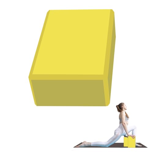 Yoga Block - Unsupported Latex Eva foam - Soft non slip surface with bevel for yoga, pilates, meditation - Yoga accessories for stability, balance and deep stretching