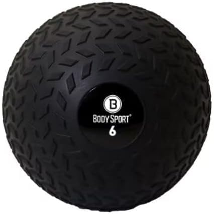 Body Sport Slam Ball with Tread Surface, Versatile, Workout Training, Strength Building, Improve Muscle Mass - size: 6.0 Pounds