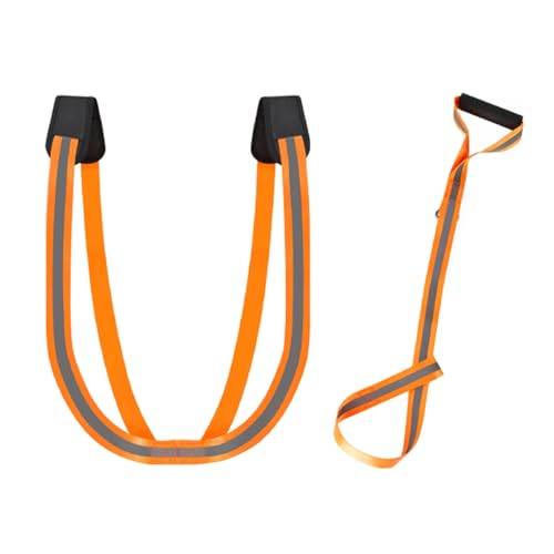 Deer Drag Harness Heavy Duty Orange Deer Drag Rope with Reflective Strip Soft Handle and Widened Shoulder Strap 400lb Capacity Deer Drag Set Perfect Men's Hunting Accessories and Gift for Hunters