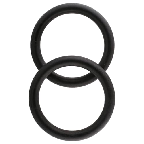 CLISPEED D Ring 2pcs Workout Ring Muscular Cross-Training Strength Bodybuilding Plastic Training Replacement Rings Gymnastic Bodyweight Black for Workouts Cross Gym Fitness