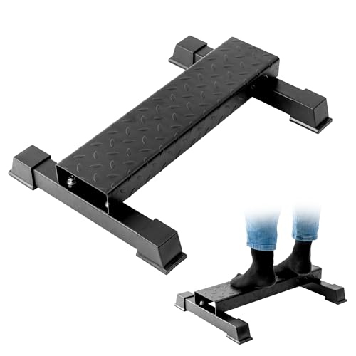 Steel Calf Raise Block – Heavy Duty Calf Stretch Platform for Seated & Standing Calf Raises, Calf Extension, Dumbbell Calf Raise & Leg Strength Training Equipment for Home Gym
