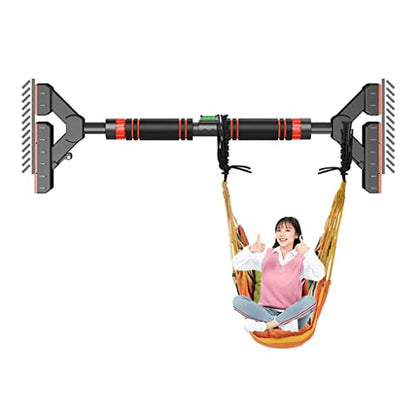Chin Up Bar Portable Door Frame Pull-up bar, with Swing, no Screw Wall-Mounted Steel Fitness Horizontal bar, Home Gym Fitness Equipment (Size : 78-105cm/30.7-42.5")