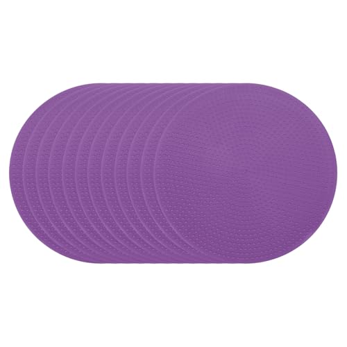 PATIKIL Spot Markers, Non-Slip Floor Dots Agility Markers Flat Field Cones Poly Dots - color: Purple