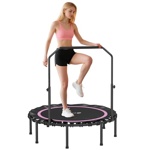 Soozier 45/48" Rebounder Trampoline for Adults 440lbs Mini Trampoline - color: Pink, size: 48"