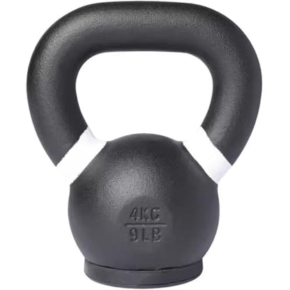 Kettlebell Weights for Women Fitness Training Cast Iron Kettle Ball, Professional Sports Squat Kettle Bells, Silent Anti-Collision, Glutes/abs/arms(White-4kg)