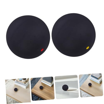 2pcs Rubber Squash Training Balls Single Red and Yellow Dot, Small Bounce Reaction Trainer for Beginner Hand-Eye Coordination, Indoor and Outdoor Squash Practice