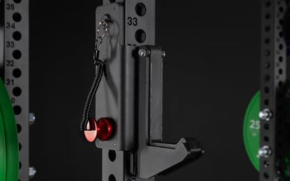 XMark Viper Half Power Rack, Squat Rack with Multi-Grip Pull Up Bar and Olympic Weight Plate or Bumper Plate Storage for Commercial Gyms or Home - style: Olympic Plate Storage