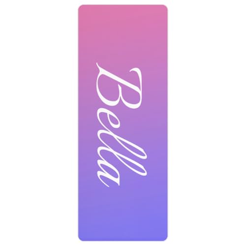 Custom Name Yoga Mat,Personalized Travel Yoga Exercise Mat,Non Slip,Perfect for Kids & Adults,Gradient Color D Series - color: Style 13