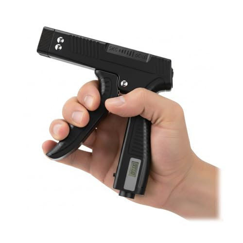 Grip Strength Trainer with Finger Exerciser, Digital Counter Adjustable Hand Grip Strengthener Trigger-Style Grip Strength Trainer, Index-finger Squeeze Trainer for Strength Training, Recovery and Muscle Building