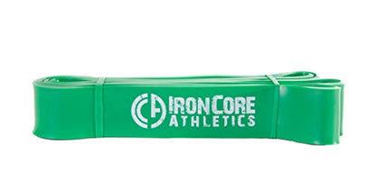 Joist Mount Pull Up Bar with Pull Up Assistance Bands - Commercial Gym Quality Pullup Bar with 41" Loop Exercise Pull-Up Assist Bands - color: Green