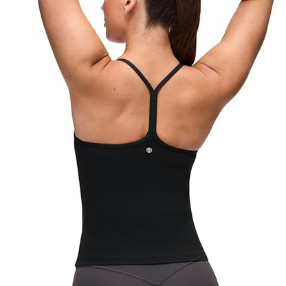 CRZ YOGA Butterluxe Y Back Tank Tops - color: Black, size: Small