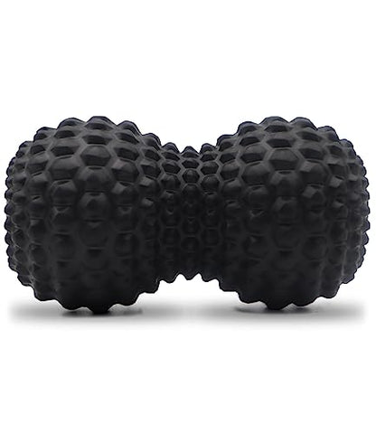 KITWILD Peanut Massage Ball, Double Lacrosse Massage Roller Ball for Deep Tissue Muscle Massage, Physical Therapy, Myofascial Release, Muscle Knots, and Yoga Therapy (Black) - color: Black