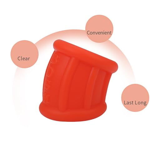 Silicone Cock Ring Ball Testicle Stretcher for Men-UFZ140(Red) - color: Red