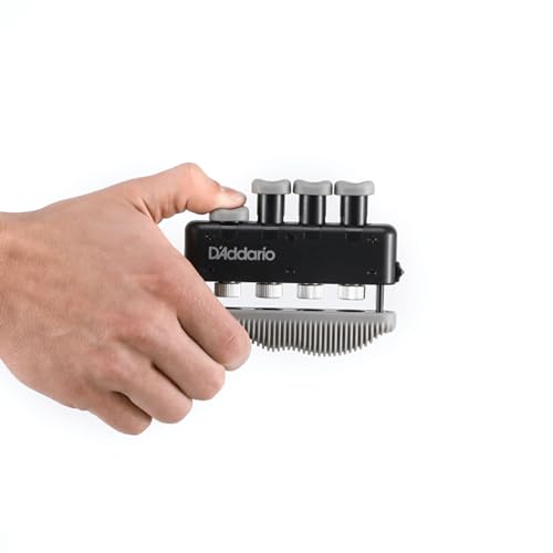 D'Addario Varigrip+ Premium Hand Grip Strength Trainer for Guitar Players with Customizable Height & Tension