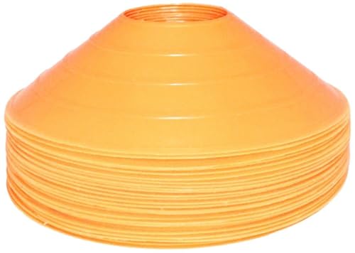 BlueDot Trading High Visibility Sports Cones for Agility Training, Soccer, Football, Field Cone Boundary Markers for Adults or Kids, Orange, Quantity 12-Pack