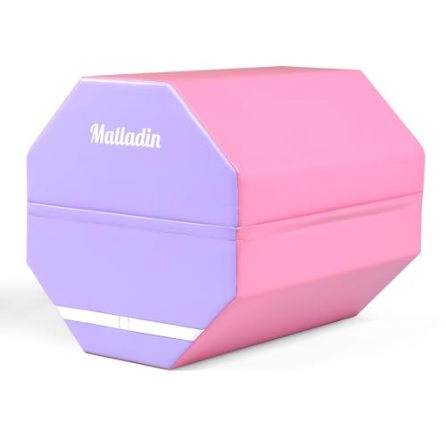 Matladin Gymnastics Octagon Tumbler Skill Shape Trainer, Exercise Gymnastic Equipment Backbend, Handsprings Tumbling Mat for Gym Exercise Cheerleading Martial Arts Home Use - color: Petal Pink, Purple