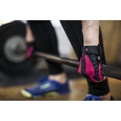 Harbinger Women's Pro Gloves with Vented Cushioned Leather Palm for Weightlifting, Training, Fitness, and Gym Workouts