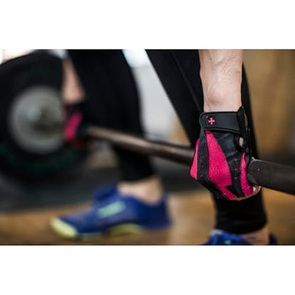 Harbinger Women's Pro Gloves with Vented Cushioned Leather Palm for Weightlifting, Training, Fitness, and Gym Workouts