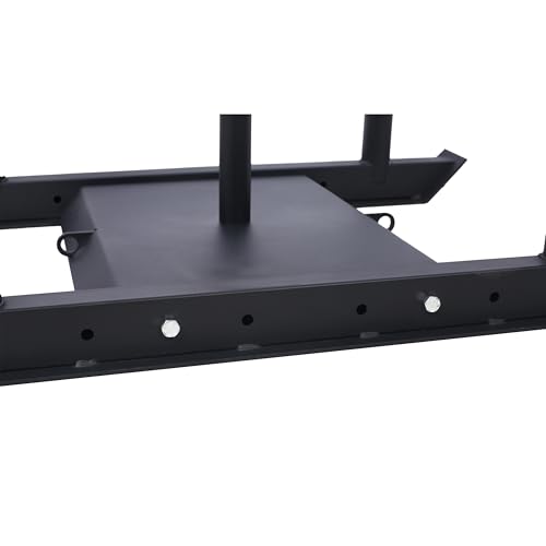 Tidyard Weight Training Pull Sled, Fitness Strength Speed Training Sled with 2-Inch Weight Plate Holder Heavy-Duty Steel Construction for Athletic Conditioning Acceleration and Core Workout