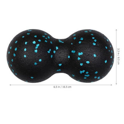 Healifty Hard Peanut Massage Ball Double Lacrosse Massage Ball Deep Tissue Massage Roller Mobility Ball for Physical, 16.5X8.5X2cm, Blue