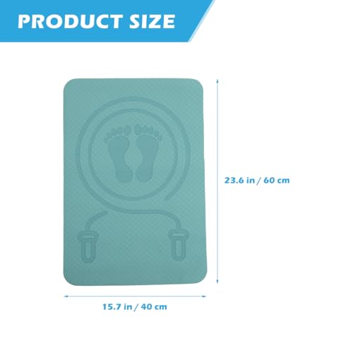 Wakauto Tpe Non-slip Jump Rope Mat Thick Cushioned Portable Workout Pad for Indoor Exercise Shock Absorbing Household Rope Mat with High Elasticity and Floor Protection