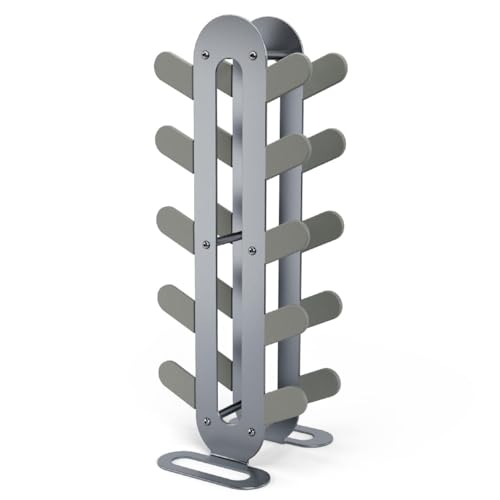 Compact Dumbbell Rack Stand – Space-Saving Weight Rack for Home Gym, Sturdy Weight Holder for Dumbbells, Small Weight Rack for Women’s Weights & Free Weight Storage (Dumbbells Not Included) (Gary, 5-Tier)