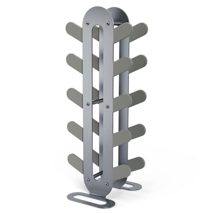 Compact Dumbbell Rack Stand – Space-Saving Weight Rack for Home Gym, Sturdy Weight Holder for Dumbbells, Small Weight Rack for Women’s Weights & Free Weight Storage (Dumbbells Not Included) (Gary, 5-Tier)