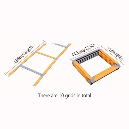 Speed Ladder, Vertical Jump Trainer, Agility Training Ladder for Foot Exercise, Foldable Training Equipment, Instant Set-up, Tangle-Free