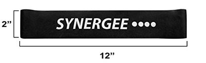 Synergee Exercise Fitness Resistance Band Mini Loop Bands that Perform Better When Working Out at Home or The Gym - color: e) Black 10 Pack