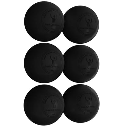 GCA Pro Lacrosse Official Game Ball NFHS College Approved Velocity 6 Pack LAX Field Tournament Rubber Practice (Black, 6 Balls)
