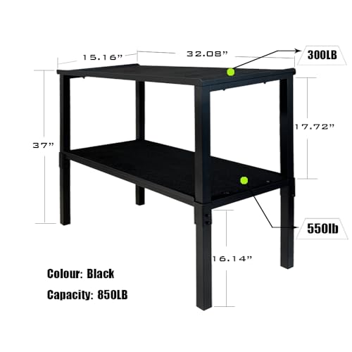 Commercial Heavy Duty Adjustable Dumbbell Stand & Kettlebell Stand, Adjustable Dumbbell Weight Rack, Kettlebell Storage Rack, Weight Rack for Garage/Home Gym/Commercial with Non-Slip Base, Anti-Tip Safety & Space-Saving Design, Weight Capacity 500/600/800