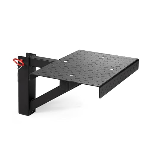 Titan Fitness X-3 Series Rack Mounted Step-Up Platform, 22" x 15" Diamond Plate Steel Step, Adjustable Power Rack Attachment for Step-Ups, Plyometrics & Strength Training, 550 LB Capacity
