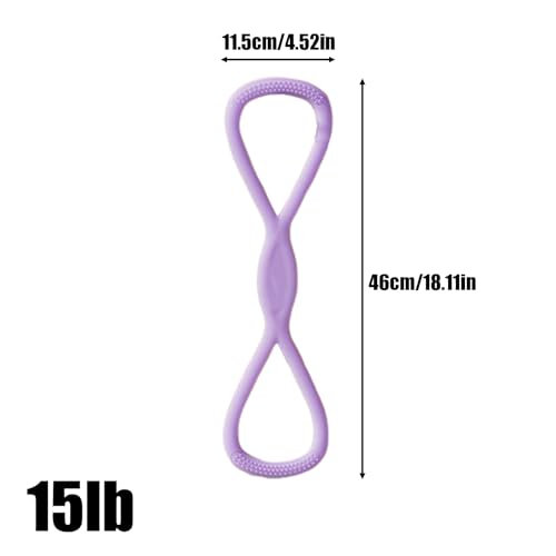 Stretch Fitness Band Portable Body Stretching Tension Rope - color: Purplle, size: 15 lb