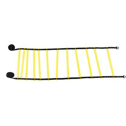 Football Training Ladder Disc Parachute Set 6m 12 Knots - Agility Equipment for Soccer Basketball Speed Training with Cones Resistance Chute