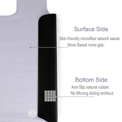 Echome Non-Slip Pilates Reformer Mat with Mesh Bag – Sweat-Wicking, Lightweight, Fits Balanced Body/Merrithew/Aeropilates (38"x22") - color: Smoky Plum