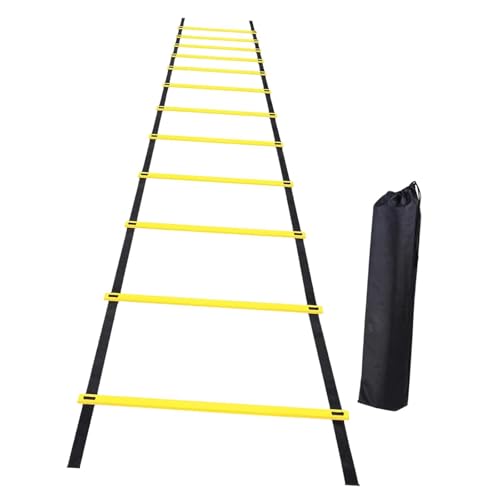 Vaveren Football Agility Ladder Speed Ladder Portable Stairs Fitness Training Jumping Hurdles with Storage Bag Outdoor Sports Folding