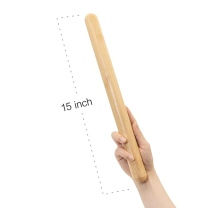 Bamboo Massage Stick - Body Shaping Roller, Guasha Massage Tool for Relaxing Muscles